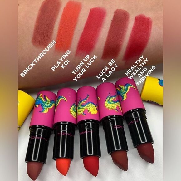 NIB MAC Moon Masterpiece Powder Kiss Lipstick Luck be a Lady - Picture 8 of 8